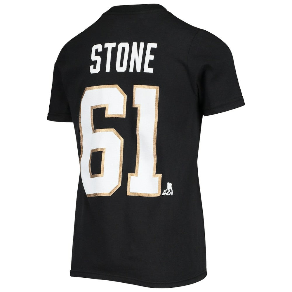 NHL Black Mark Stone Vegas Golden Knights Youth Player Name & Number T-Shirt