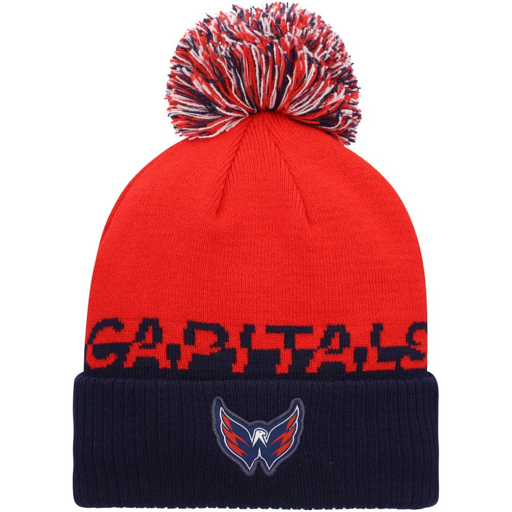 NHL Red/Navy Washington Capitals adidas COLD.RDY Cuffed Knit Hat with Pom