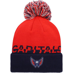 NHL Red/Navy Washington Capitals adidas COLD.RDY Cuffed Knit Hat with Pom