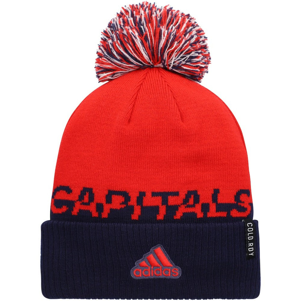 NHL Red/Navy Washington Capitals adidas COLD.RDY Cuffed Knit Hat with Pom