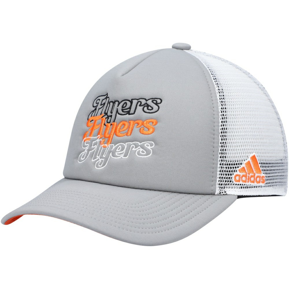 NHL Gray/White Philadelphia Flyers adidas Women's Foam Trucker Snapback Hat