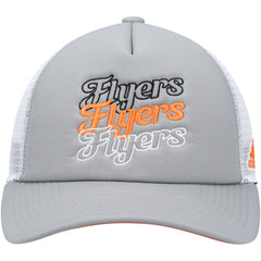 NHL Gray/White Philadelphia Flyers adidas Women's Foam Trucker Snapback Hat