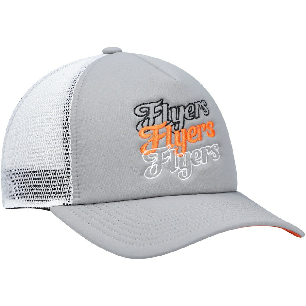 NHL Gray/White Philadelphia Flyers adidas Women's Foam Trucker Snapback Hat