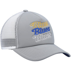 NHL Gray/White St. Louis Blues adidas Women's Foam Trucker Snapback Hat