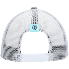 NHL Gray/White Seattle Kraken adidas Women's Foam Trucker Snapback Hat