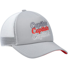NHL Gray/White Washington Capitals adidas Women's Foam Trucker Snapback Hat
