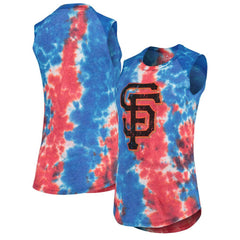 MLB San Francisco Giants Majestic Threads Women's Tie-Dye Tri-Blend Muscle Tank Top