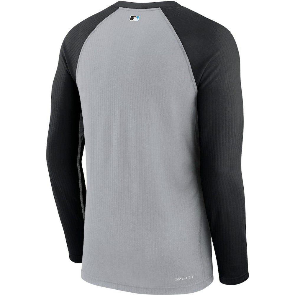 MLB Miami Marlins Nike Game Authentic Collection Performance Raglan Long Sleeve T-Shirt