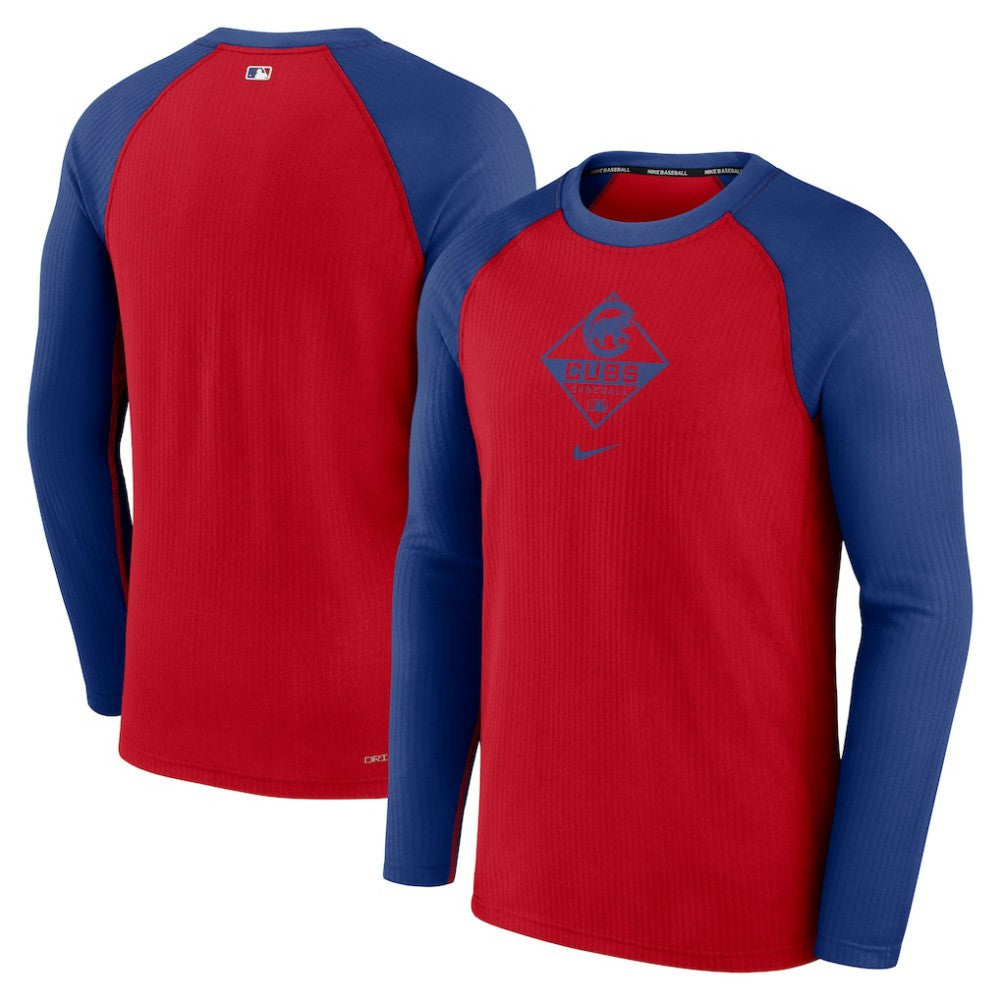 MLB Chicago Cubs Nike Game Authentic Collection Performance Raglan Long Sleeve T-Shirt