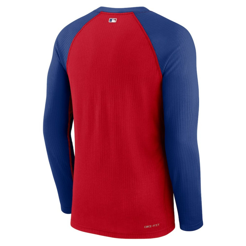 MLB Chicago Cubs Nike Game Authentic Collection Performance Raglan Long Sleeve T-Shirt