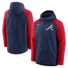 MLB Atlanta Braves Nike Authentic Collection Performance Raglan Full-Zip Hoodie