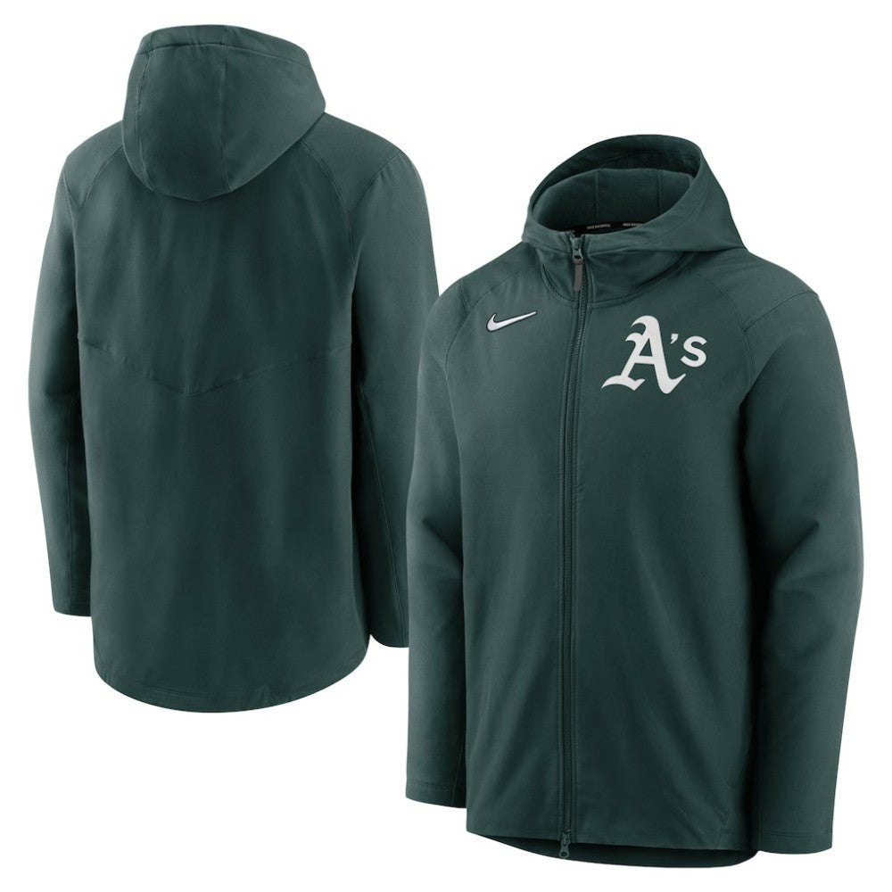 MLB Athletics Nike Authentic Collection Performance Raglan Full-Zip Hoodie
