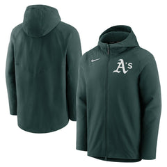 MLB Athletics Nike Authentic Collection Performance Raglan Full-Zip Hoodie