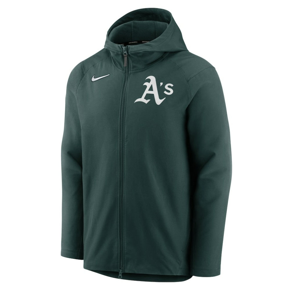 MLB Athletics Nike Authentic Collection Performance Raglan Full-Zip Hoodie