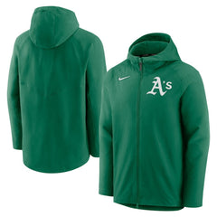 MLB Athletics Nike Authentic Collection Performance Raglan Full-Zip Hoodie