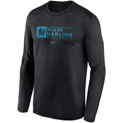 MLB Miami Marlins Nike Authentic Collection Performance Long Sleeve T-Shirt