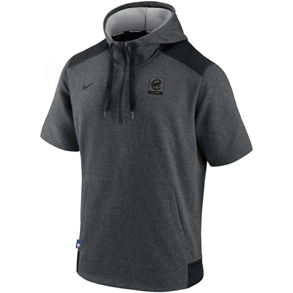 MLB Chicago Cubs Nike Authentic Collection Dry Flux Performance Quarter-Zip Short Sleeve Hoodie
