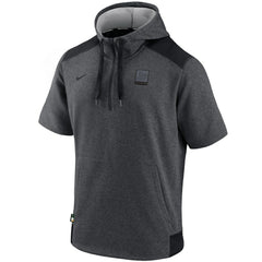 MLB Athletics Nike Authentic Collection Dry Flux Performance Quarter-Zip Short Sleeve Hoodie