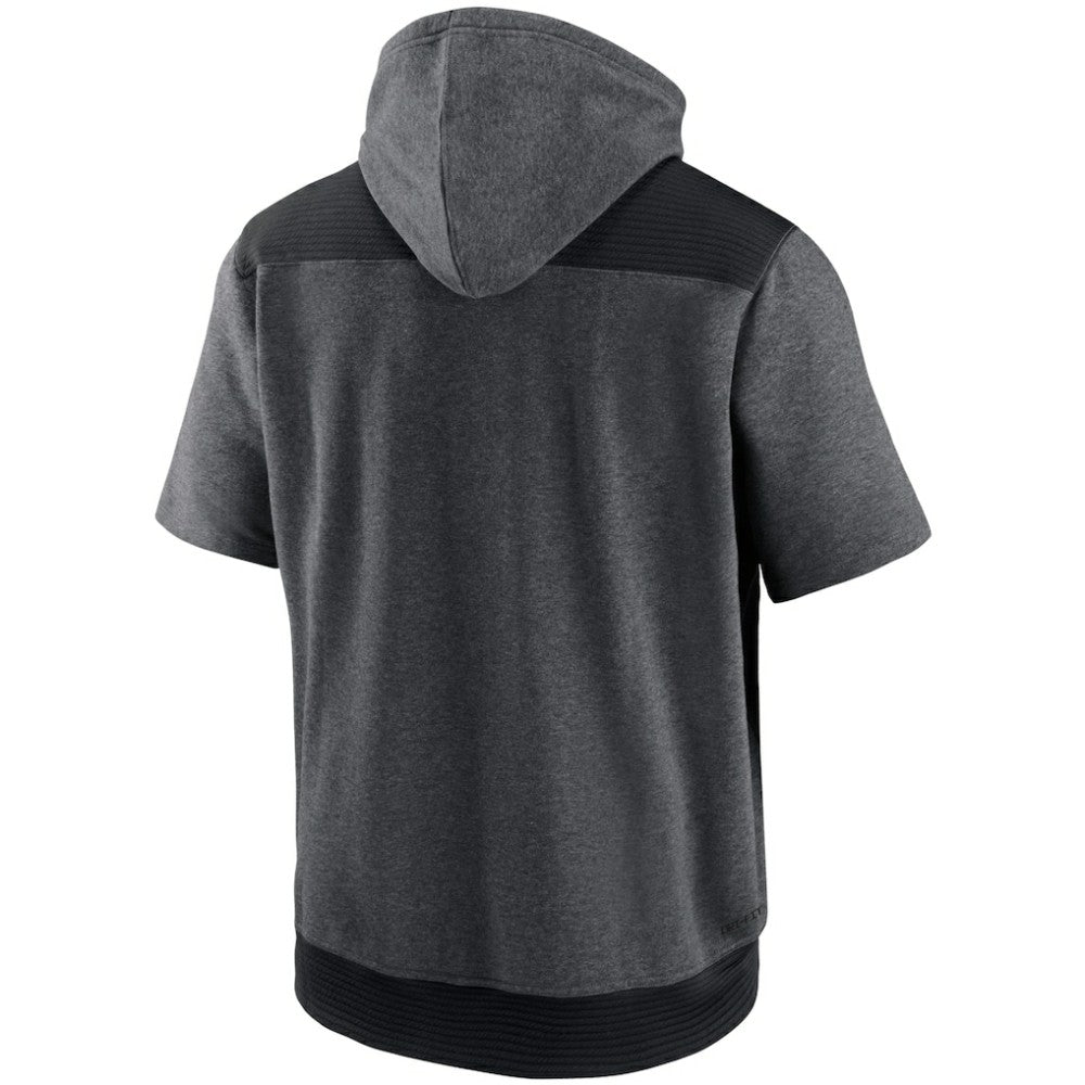 MLB Athletics Nike Authentic Collection Dry Flux Performance Quarter-Zip Short Sleeve Hoodie