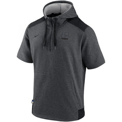 MLB Milwaukee Brewers Nike Authentic Collection Dry Flux Performance Quarter-Zip Short Sleeve Hoodie