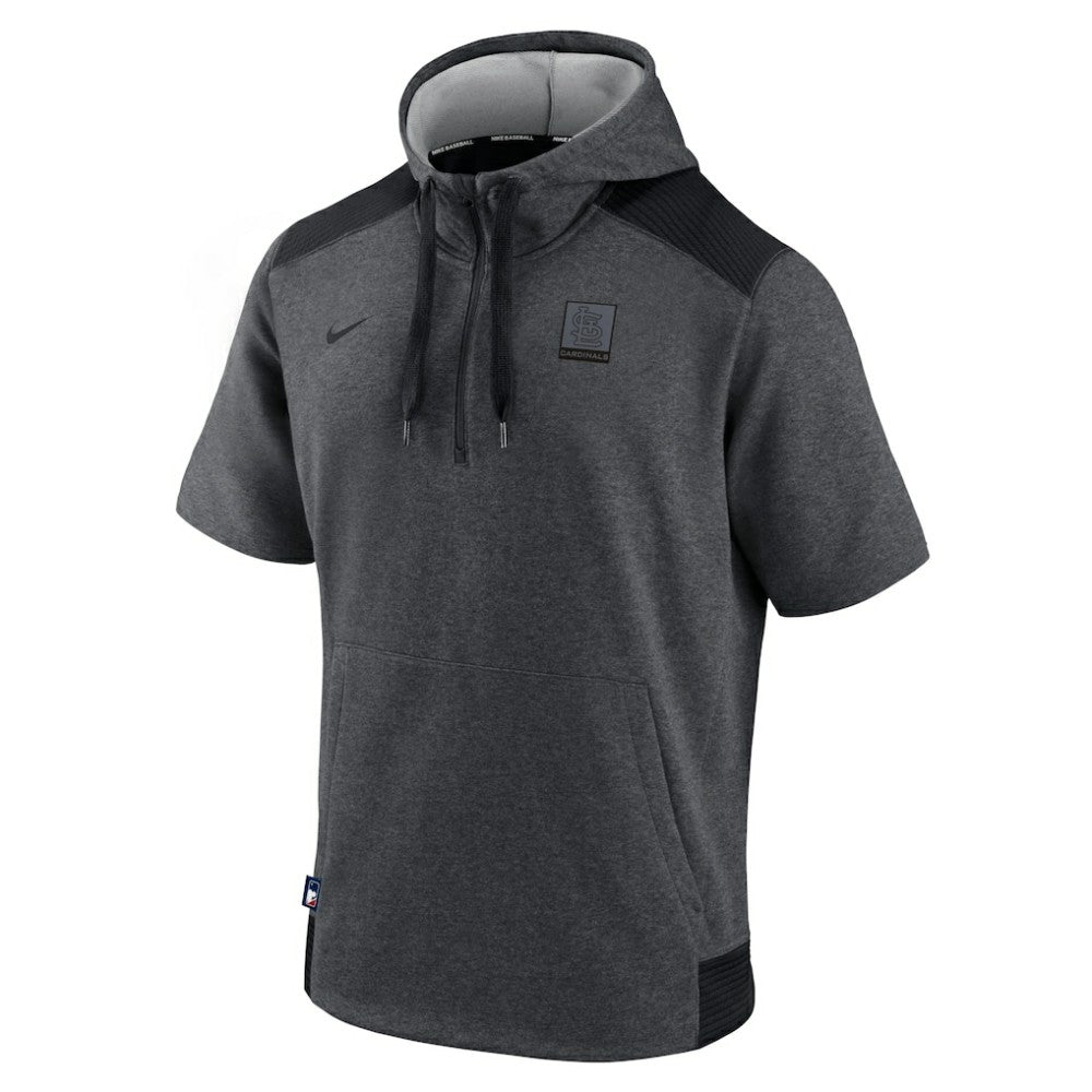 MLB St. Louis Cardinals Nike Authentic Collection Dry Flux Performance Quarter-Zip Short Sleeve Hoodie