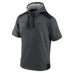MLB Washington Nationals Nike Authentic Collection Dry Flux Performance Quarter-Zip Short Sleeve Hoodie