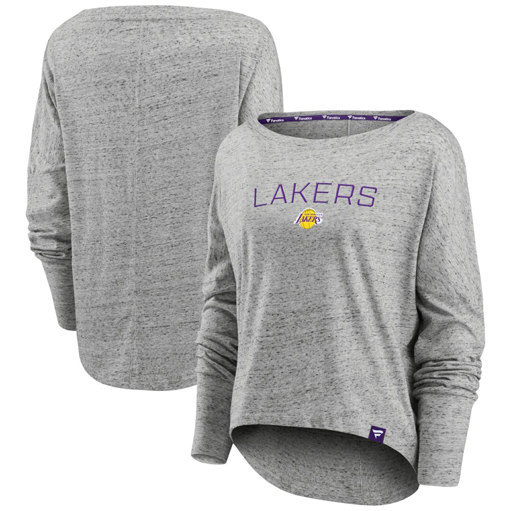 NBA Los Angeles Lakers Women's Nostalgia Off-The-Shoulder Long Sleeve T-Shirt