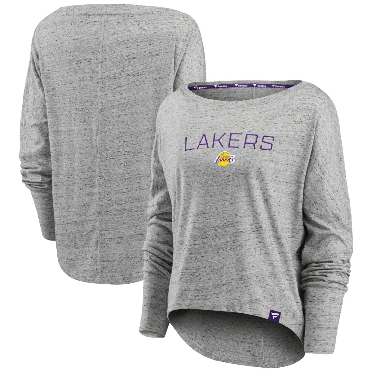 NBA Los Angeles Lakers Women's Nostalgia Off-The-Shoulder Long Sleeve T-Shirt