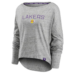 NBA Los Angeles Lakers Women's Nostalgia Off-The-Shoulder Long Sleeve T-Shirt