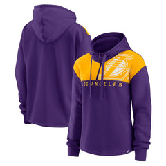 NBA Los Angeles Lakers Women's Overslide Quarter-Zip Fleece Hoodie