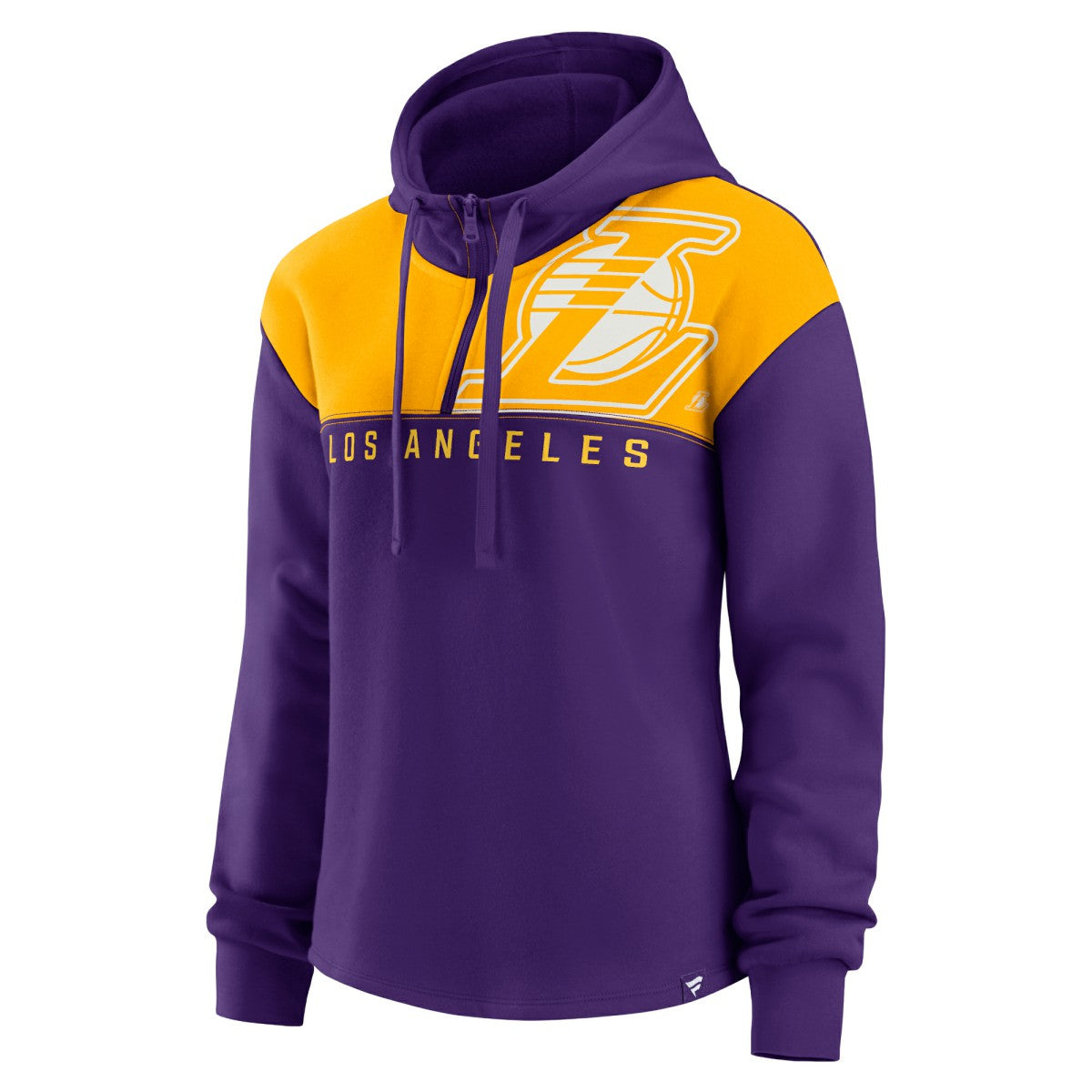 NBA Los Angeles Lakers Women's Overslide Quarter-Zip Fleece Hoodie