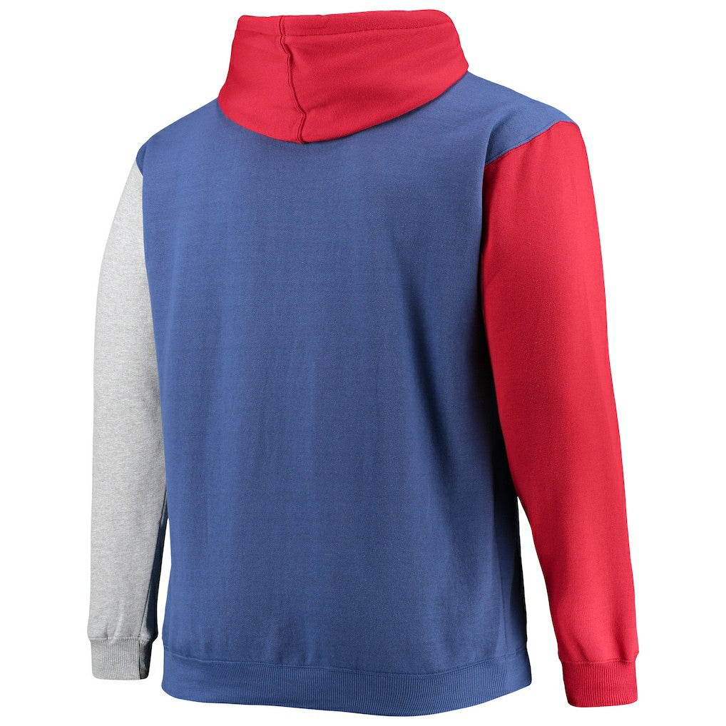 NBA Philadelphia 76ers Big & Tall Double Contrast Pullover Hoodie