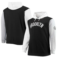 NBA Brooklyn Nets Big & Tall Double Contrast Pullover Hoodie