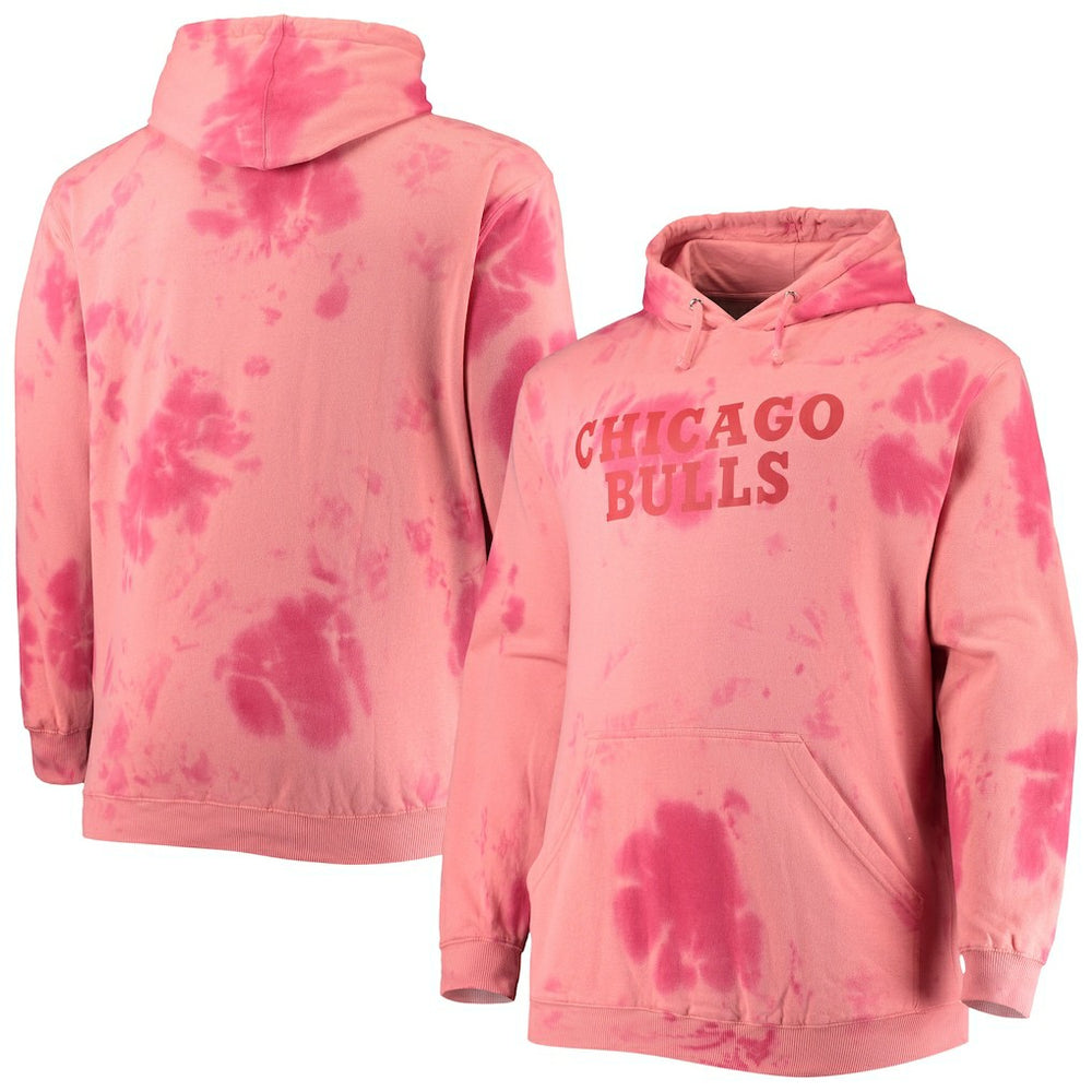 NBA Chicago Bulls Big & Tall Wordmark Cloud Dye Pullover Hoodie