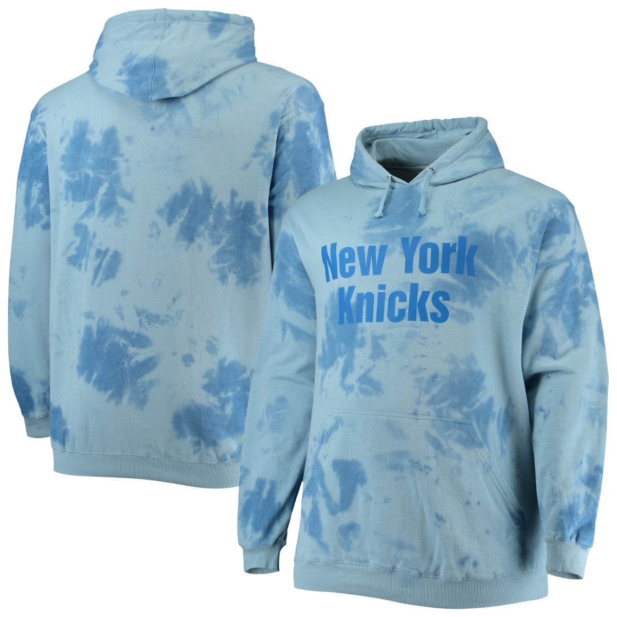 NBA New York Knicks Big & Tall Wordmark Cloud Dye Pullover Hoodie