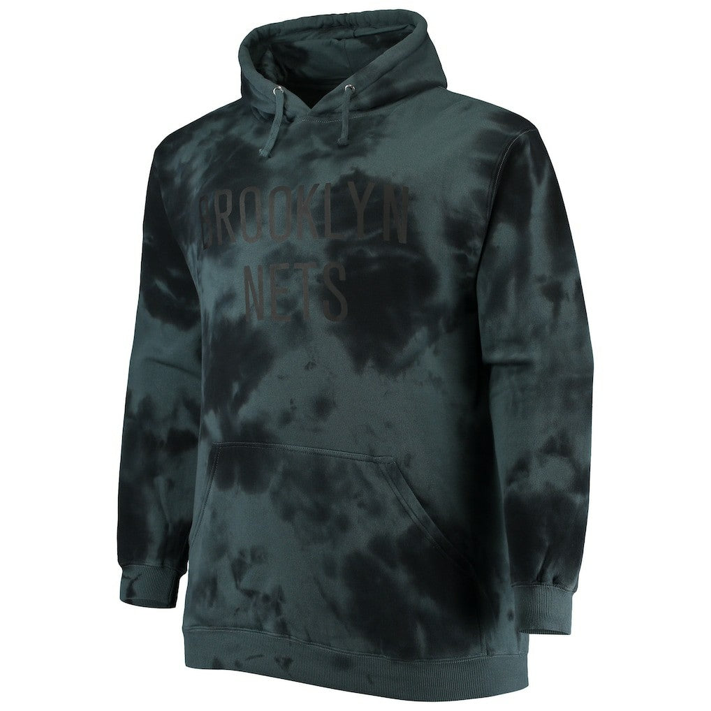 NBA Brooklyn Nets Big & Tall Wordmark Cloud Dye Pullover Hoodie