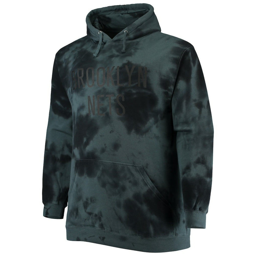 NBA Brooklyn Nets Big & Tall Wordmark Cloud Dye Pullover Hoodie