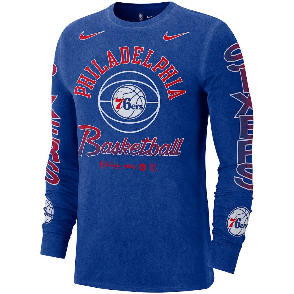 NBA Philadelphia 76ers Courtside Retro Elevated Long Sleeve T-Shirt