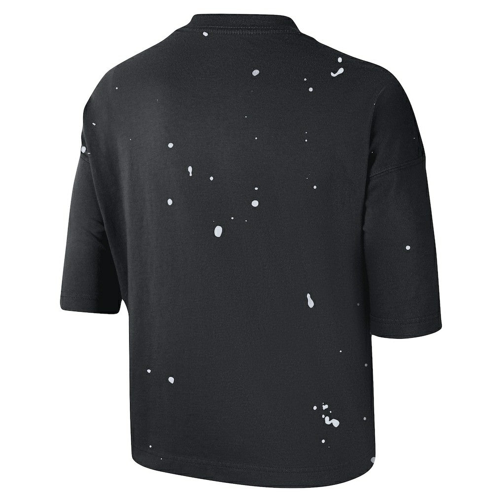 NBA Brooklyn Nets Women's Courtside Splatter Cropped T-Shirt