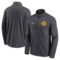MLB Athletics Nike Diamond Icon Pacer Performance Quarter-Zip Windbreaker Top