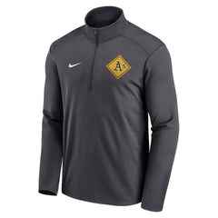 MLB Athletics Nike Diamond Icon Pacer Performance Quarter-Zip Windbreaker Top