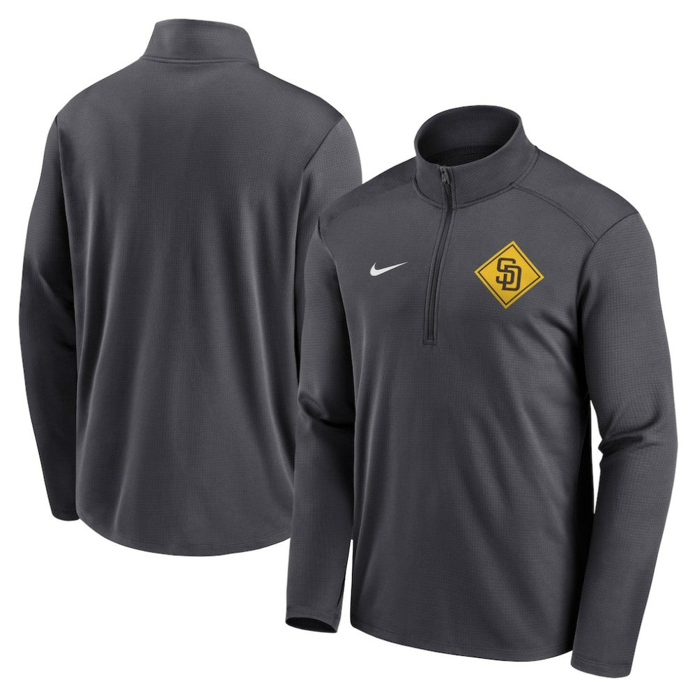 MLB San Diego Padres Nike Diamond Icon Pacer Performance Quarter-Zip Windbreaker Top