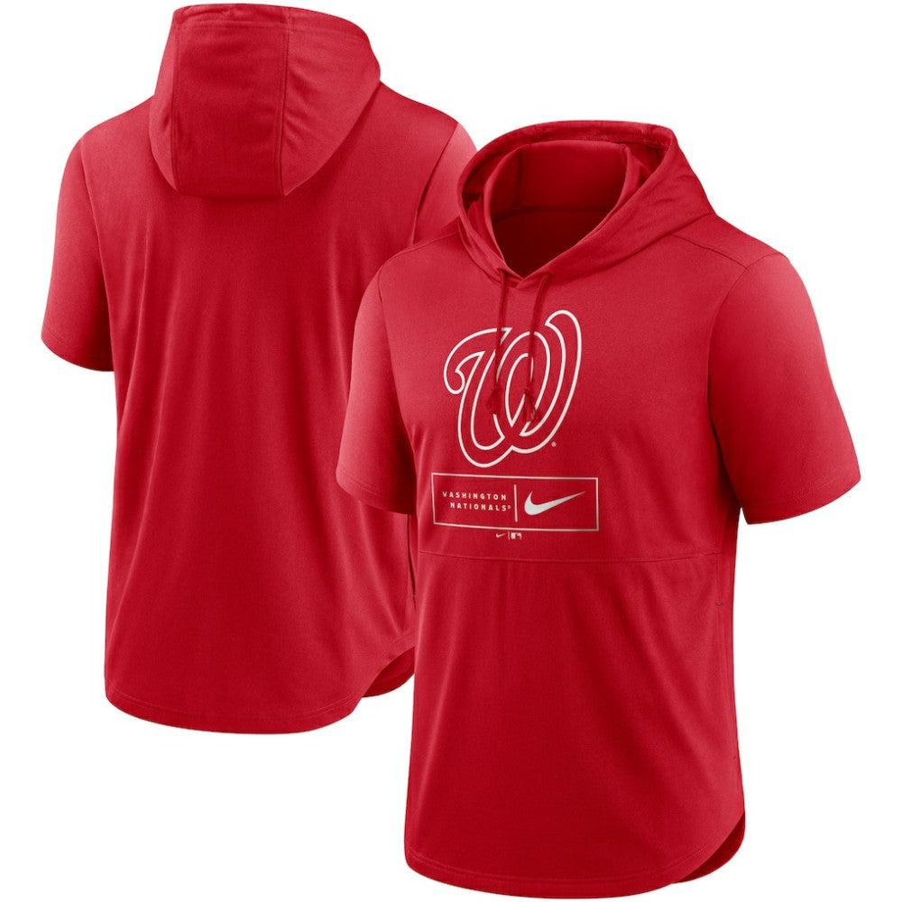 MLB Washington Nationals Nike Lockup Performance Short Sleeve Lightweight Hooded Top