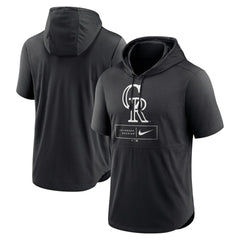 MLB Colorado Rockies Nike Lockup Performance Short Sleeve Lightweight Hooded Top