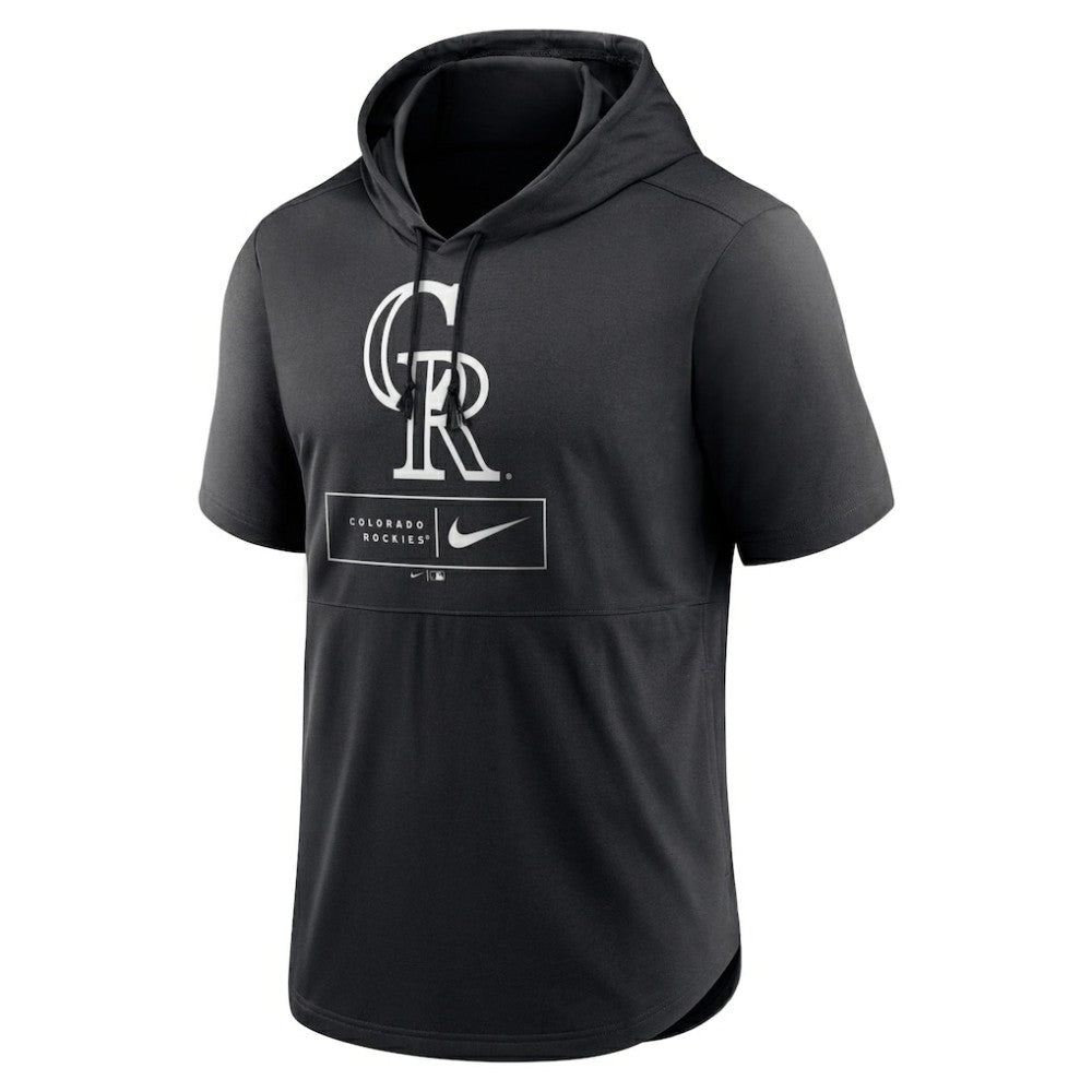 MLB Colorado Rockies Nike Lockup Performance Short Sleeve Lightweight Hooded Top