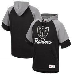 Home Advantage Raglan Short Sleeve Pullover Hoodie - Las Vegas Raiders