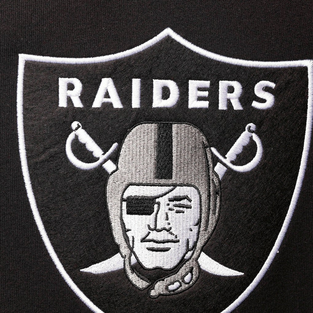 Home Advantage Raglan Short Sleeve Pullover Hoodie - Las Vegas Raiders