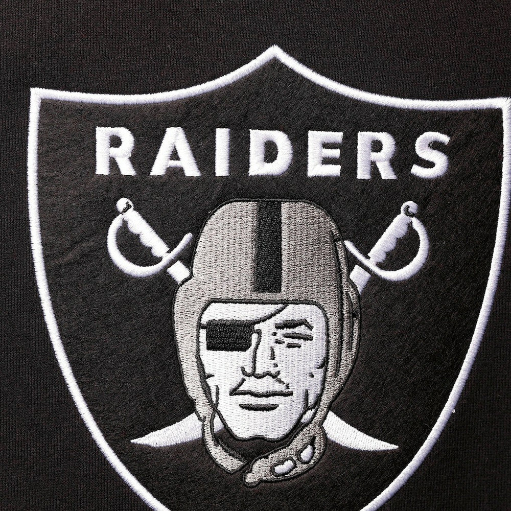 Home Advantage Raglan Short Sleeve Pullover Hoodie - Las Vegas Raiders