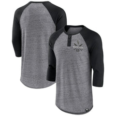 MLB Chicago White Sox Fanatics Iconic Above Heat Speckled Raglan Henley 3/4 Sleeve T-Shirt