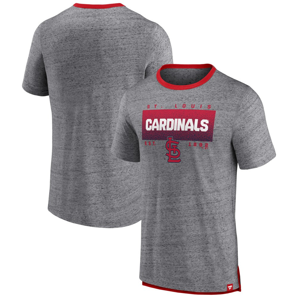 MLB St. Louis Cardinals Fanatics Iconic Team Element Speckled Ringer T-Shirt